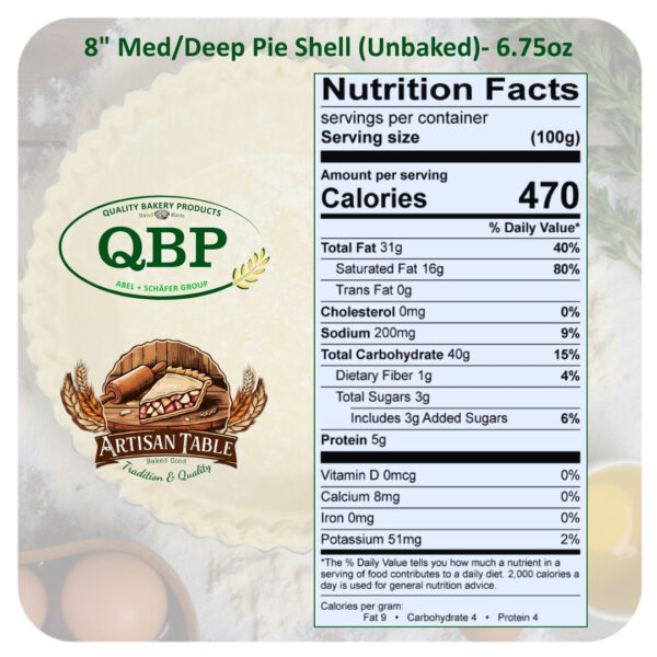 8" Med/Deep Pie Shell - 24/6.75oz - Imagen 4