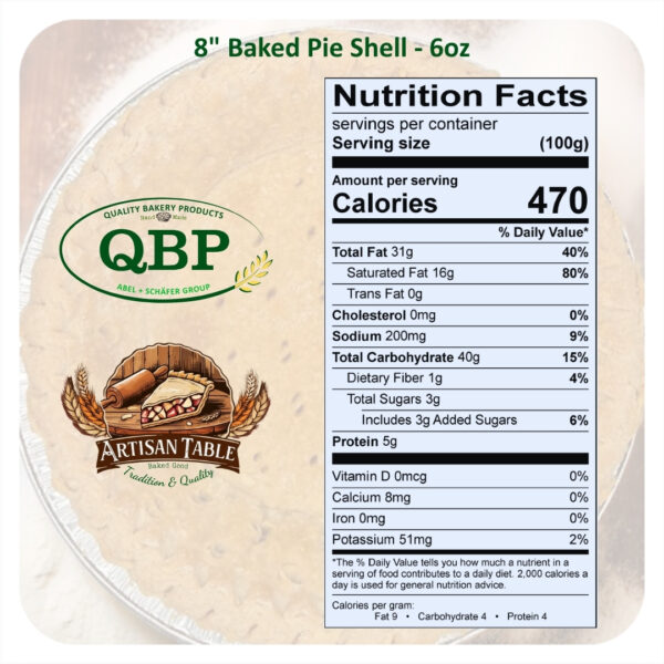 8" Baked Pie Shell - 12/6oz - Imagen 3