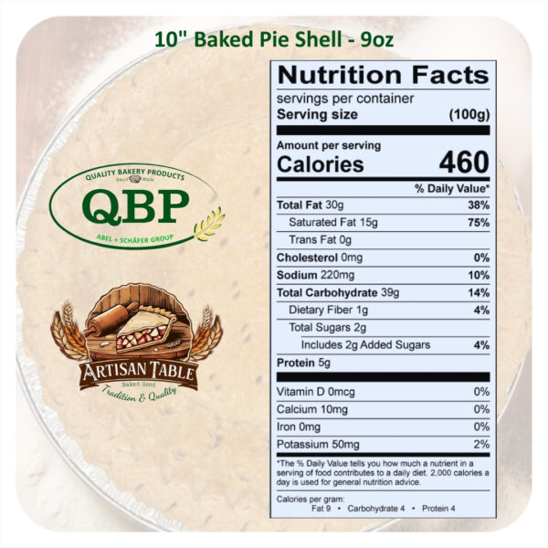10" Baked Pie Shells - 12/9oz - Imagen 2