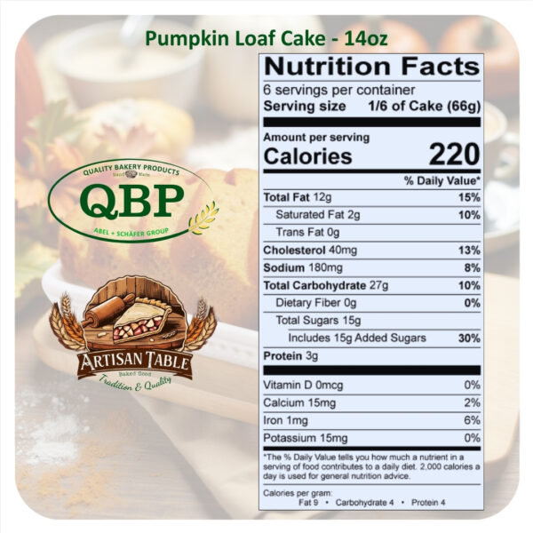 Pumpkin Loaf Cake - 12/14oz - Imagen 6