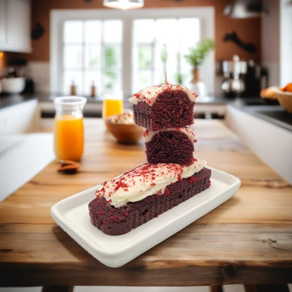 Red Velvet Mini Loaf Cake w/ Icing - 24/3.75oz - Image 7