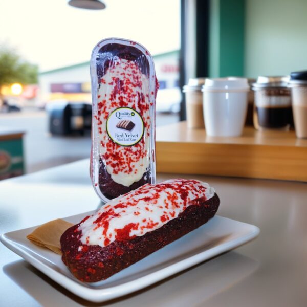 Red Velvet Mini Loaf Cake w/ Icing - 24/3.75oz - Image 4
