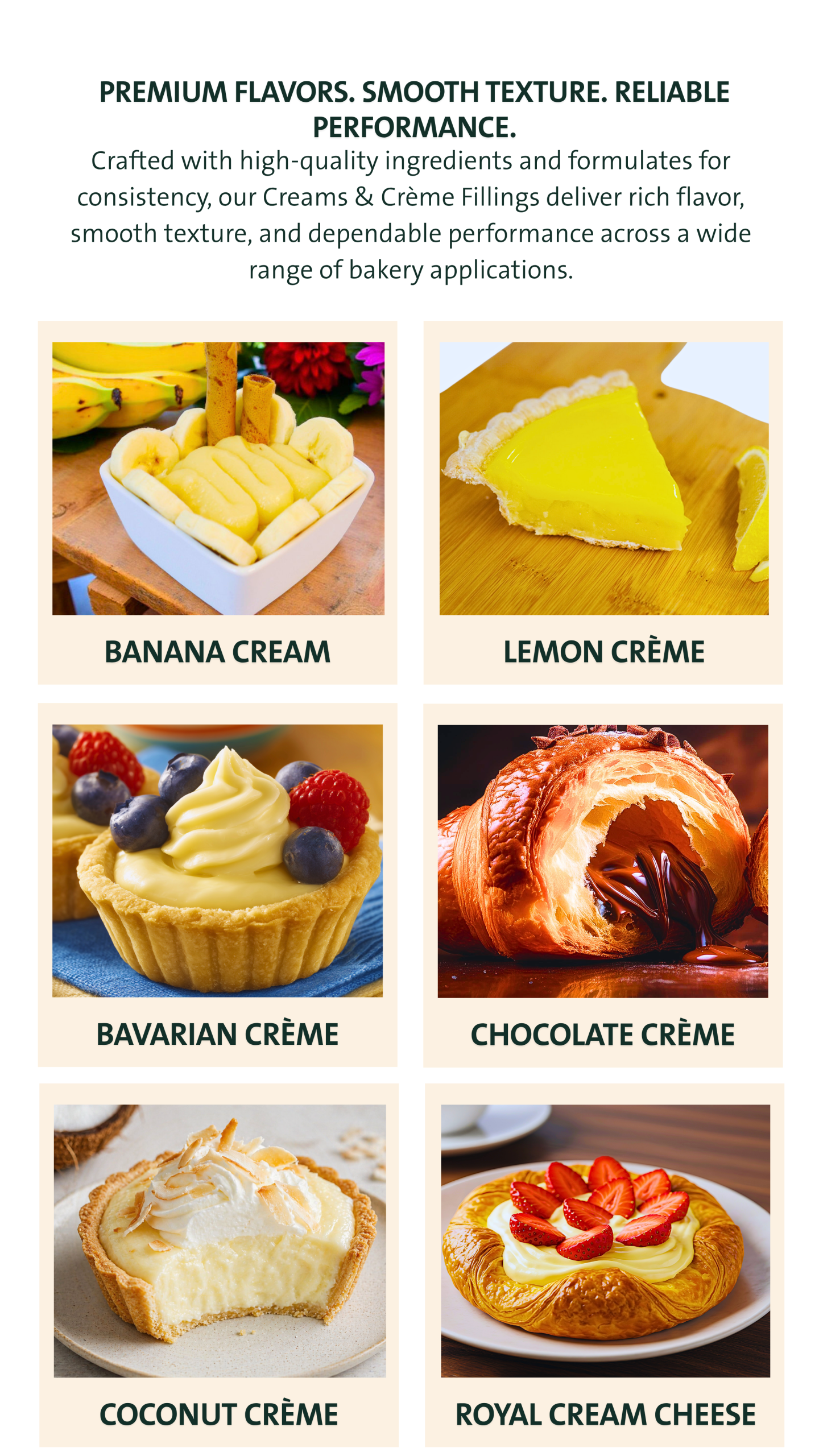 Cream fillings