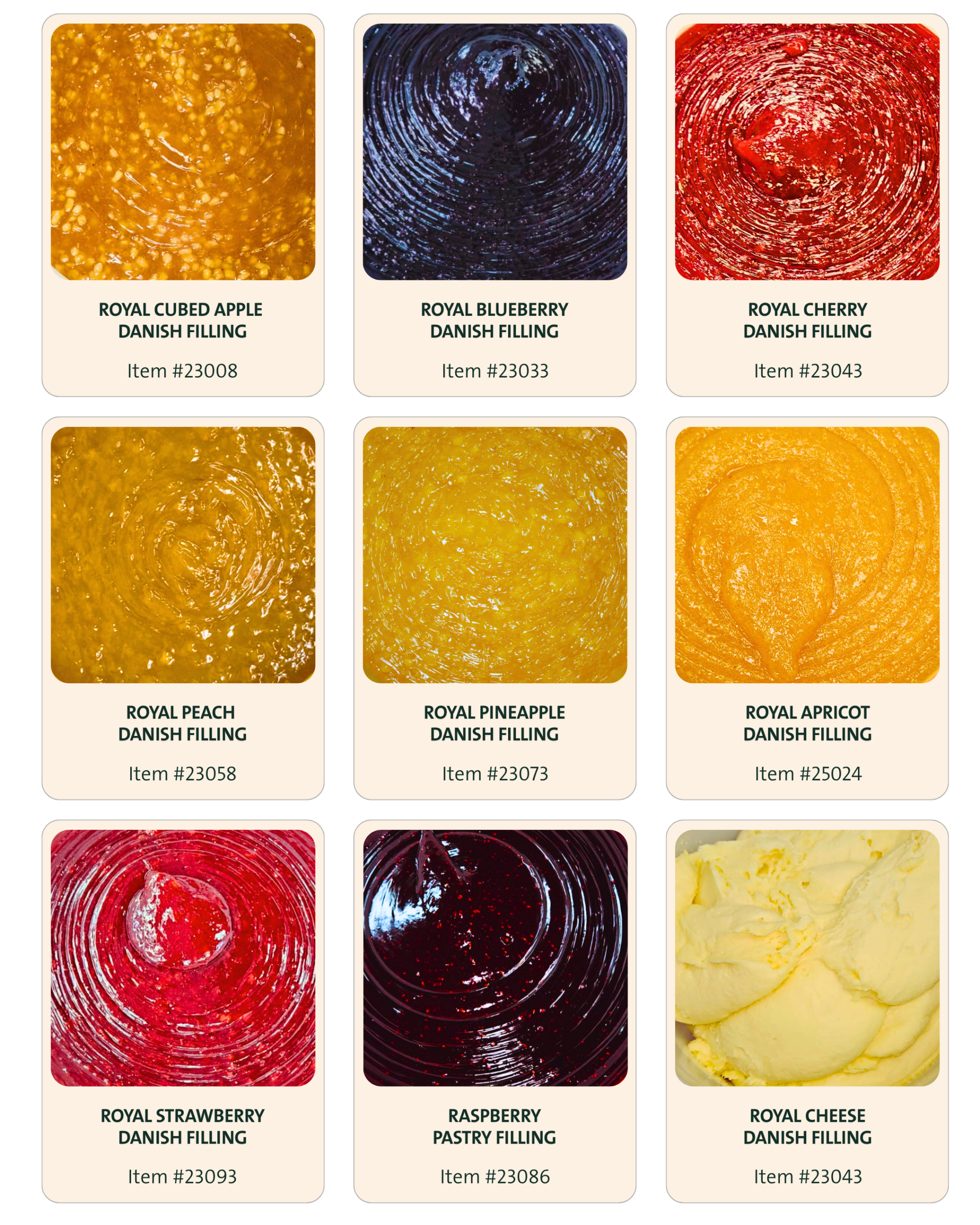 Danish and Pastry Fillings