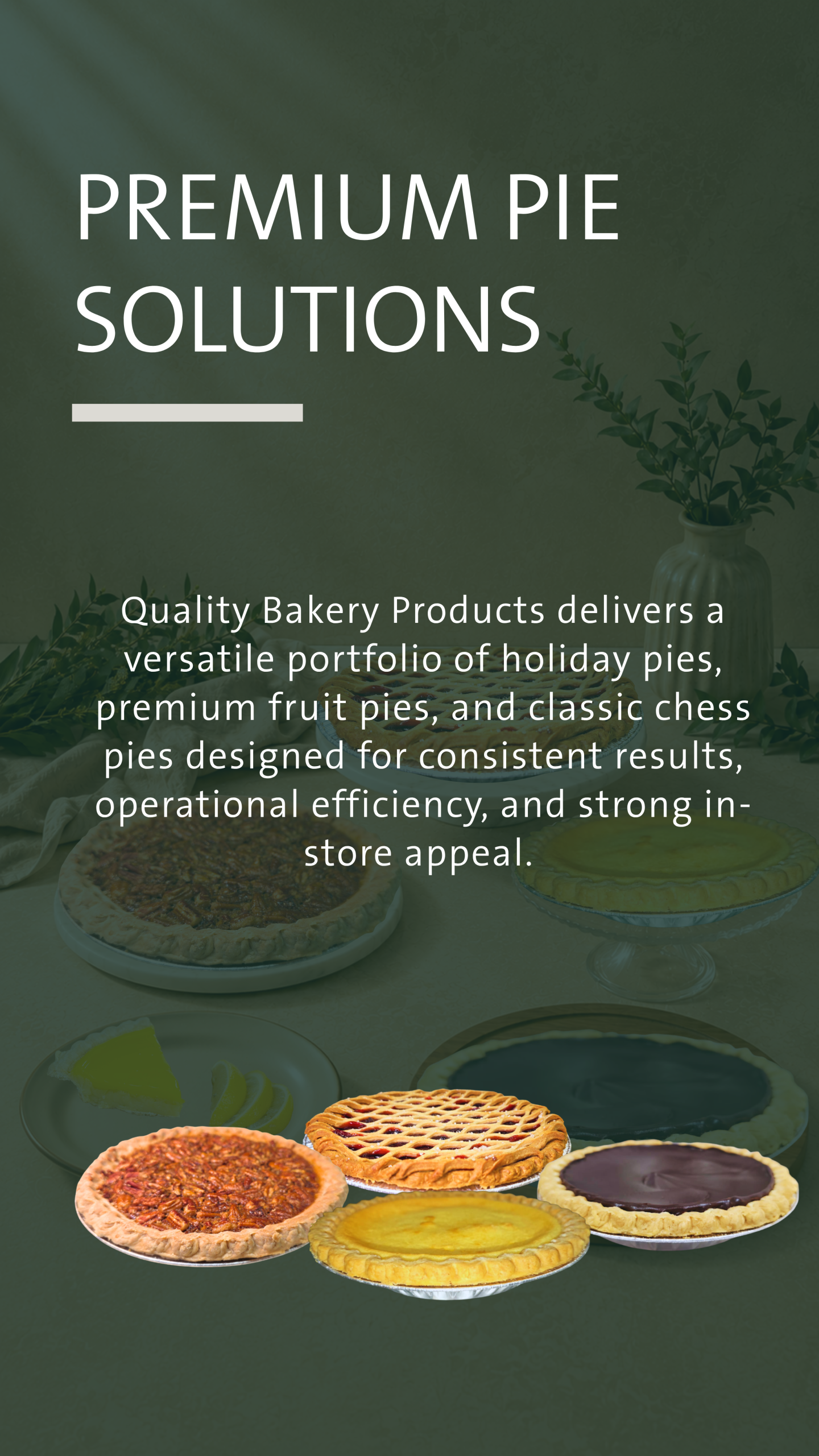 Premium pies